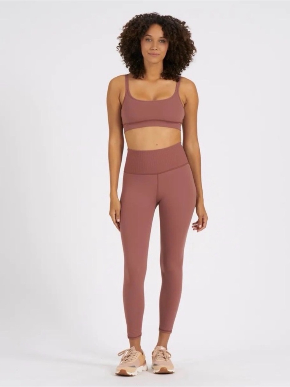 Vuori XS Rib Studio Legging in Terracotta NWT
